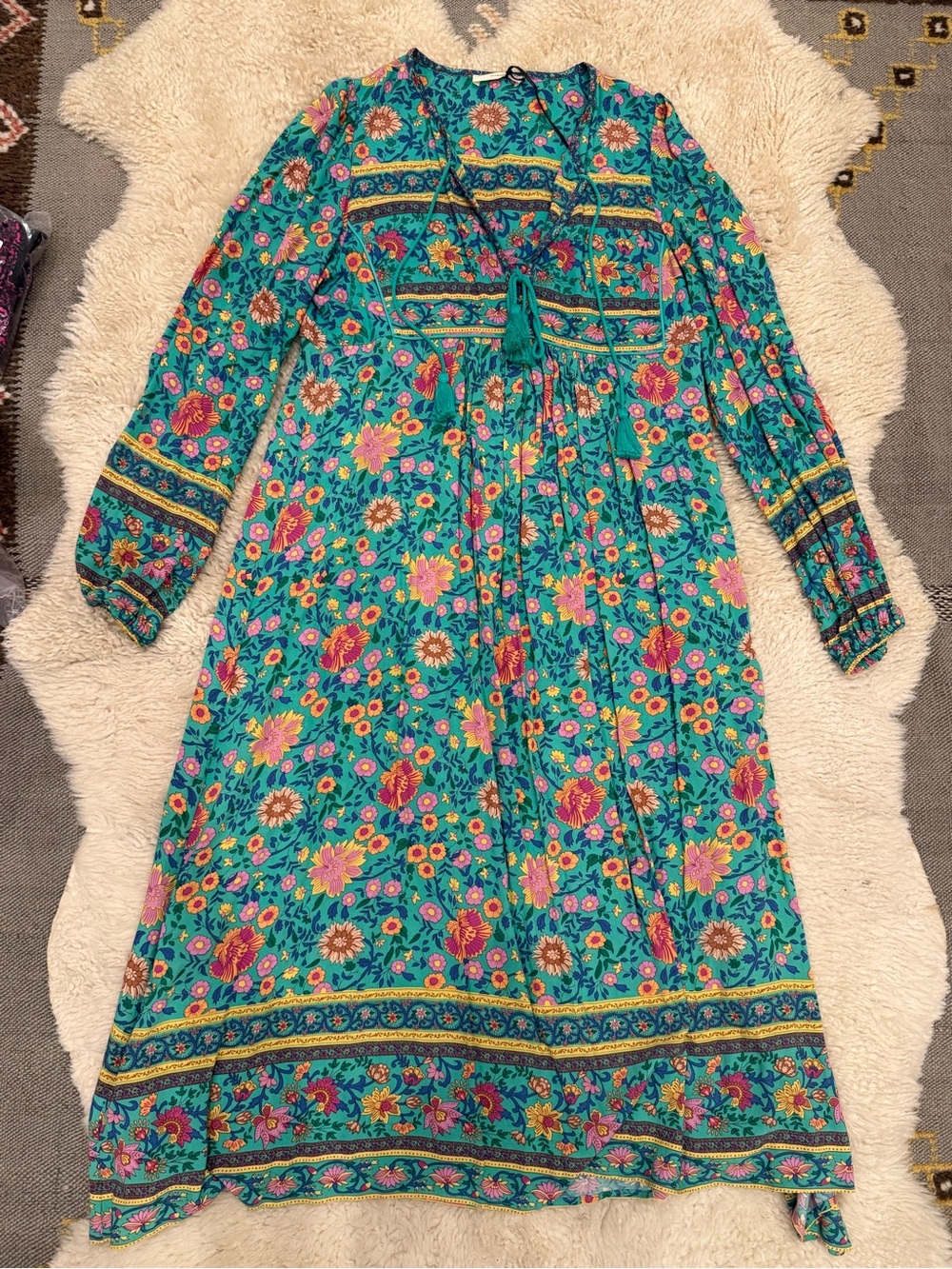Spell Folk Town Boho Midi Dress - NWT